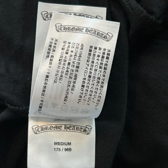 Chrome Hearts Black & Pink Neck Logo Longsleeve T-Shirt - Picture 6 of 7